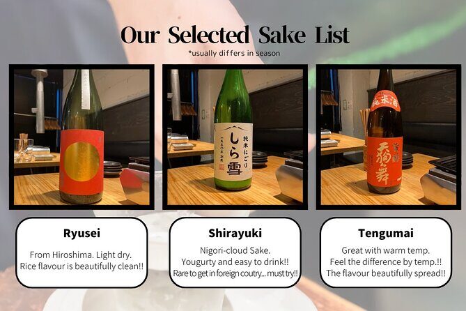10 kinds Sake Tasting Experience in Tsukiji with local!! - Etiquette and drinking rituals: no awkward moments