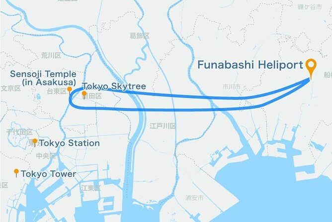 22-Min Tokyo City Lights Helicopter Tour – Skytree and Asakusa - Where You Meet: Funabashi Heliport and a Simple Getting-There Plan
