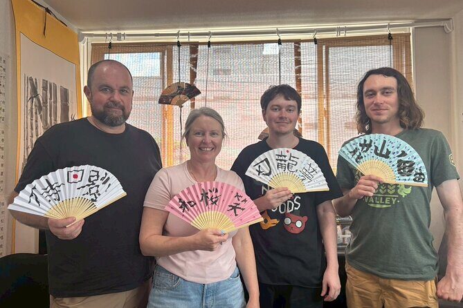 Asakusa:Japanese Calligraphy & Make your original folding fan! - Writing your name or kanji: where it gets personal