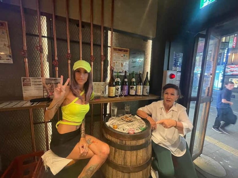 Casual Japanese sake tasting and snack experience, Kabukicho - Where you meet and what to expect inside the bar