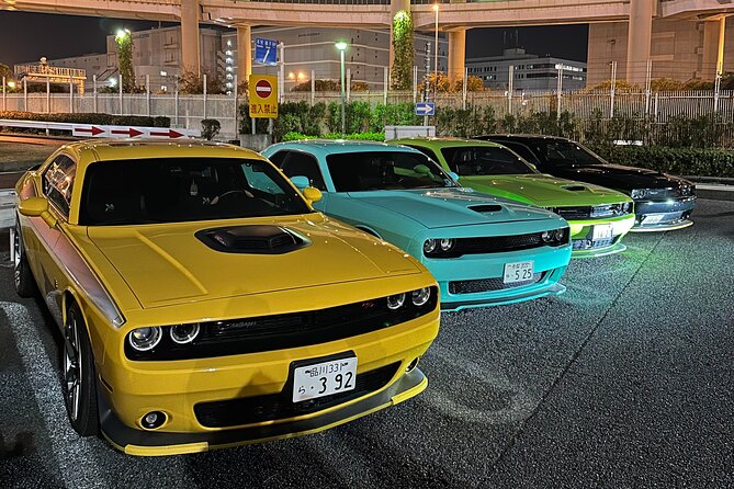 Daikoku Parking Tokyo Drift & APIT Car Meet JDM Culture Tour - Rainbow Bridge at night: the photo stop that sells the whole drive