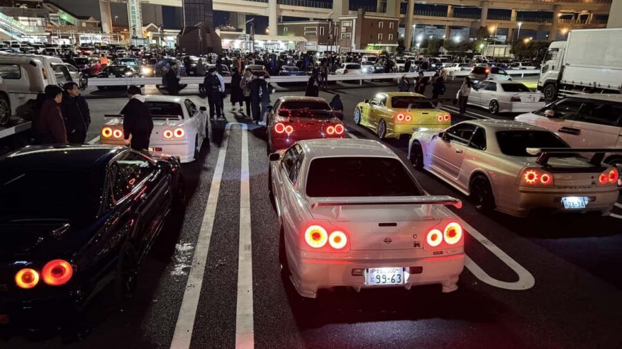 Daikoku & Tokyo JDM Night Tour in R34 or TopSecret R35 GT-R - The cruise with the R34 group: why the convoy part matters