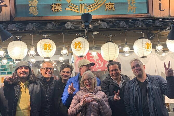 Fish Market & Tokyo Skyline Private Walking Tour - Toyosu Senkyaku Banrai Village: finishing with another seafood stop