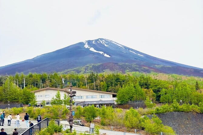 Full Guided Mt. Fuji & Hakone Attractive Private Day Tour - Moto Hakone Shrine: the torii gate in the water view