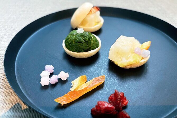 Hands-On Japanese Craft in Tokyo with Mochi Wagashi & Matcha - Wagashi tasting: modern monaka and the Kokedama-style sweet