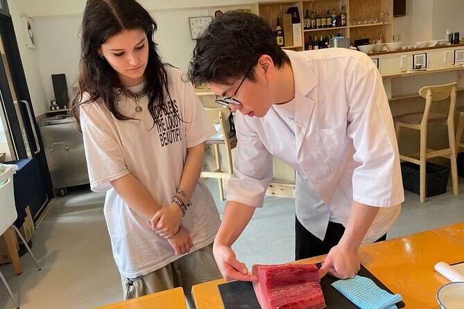 How to use Japanese knife, Tuna Cutting and Sushi Workshop - If you want Edo sushi context, this class points in that direction