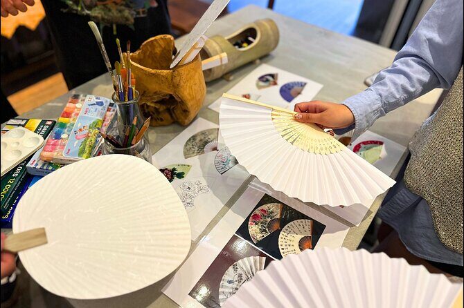 Japanese Fan Painting Workshop ~ in a Tokyo Flower Shop - Materials Included: Less Shopping, More Creating