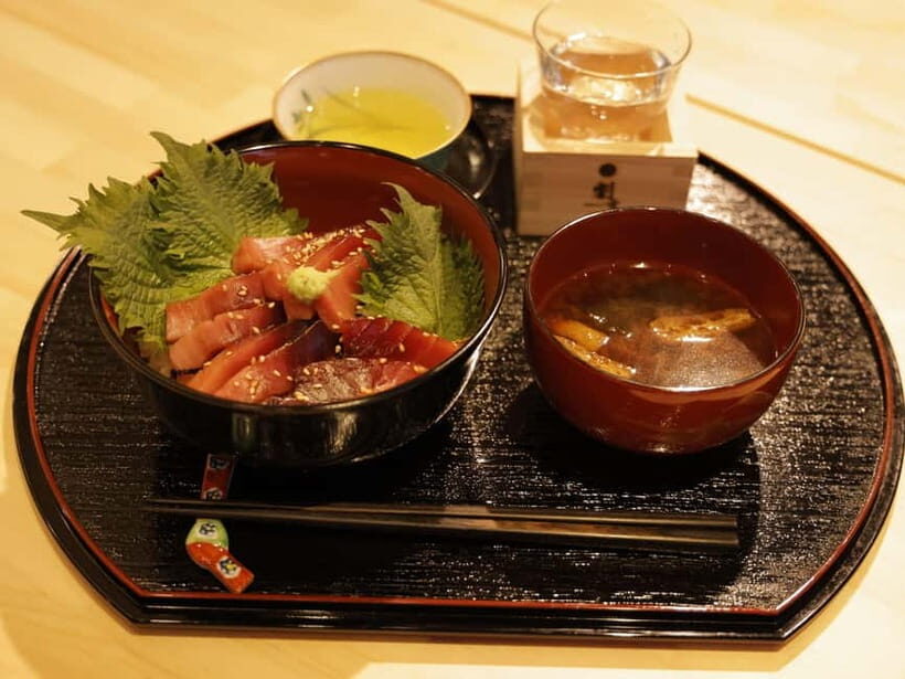 Japanese Knife Skills & Tuna Don/Sushi Workshop in Tokyo - The full meal moment: miso soup, sake tasting, and a calmer finish