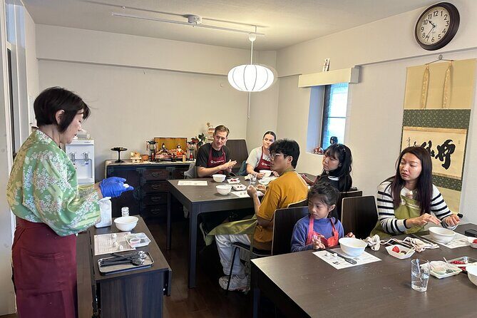 Japanese Sweets (Mochi & Nerikiri) making at a Private studio - What You’ll Make: Strawberry Daifuku Mochi and Three-Color Dango