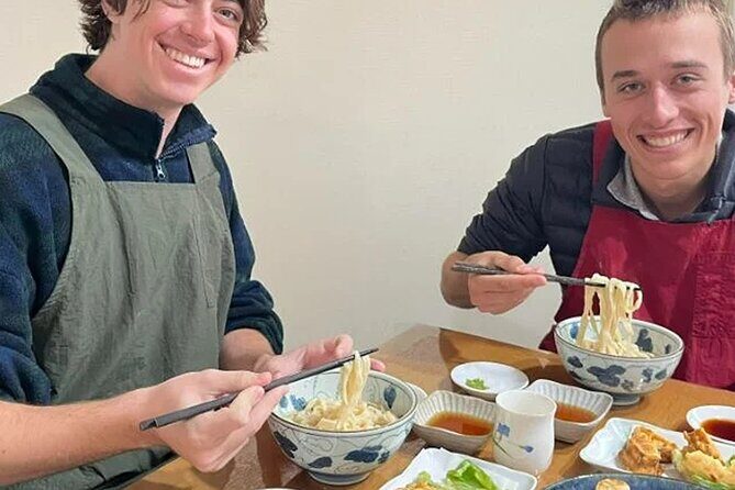 Learn to Make Home Style Tempura Udon and Gyoza - Barley tea breaks and a cooking class that keeps moving