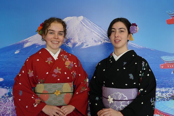 Mt. Fuji and Hakone 1 Day Bus Tour + Kimono Experience - Fujisan Plaza kimono and indoor Mt. Fuji photos