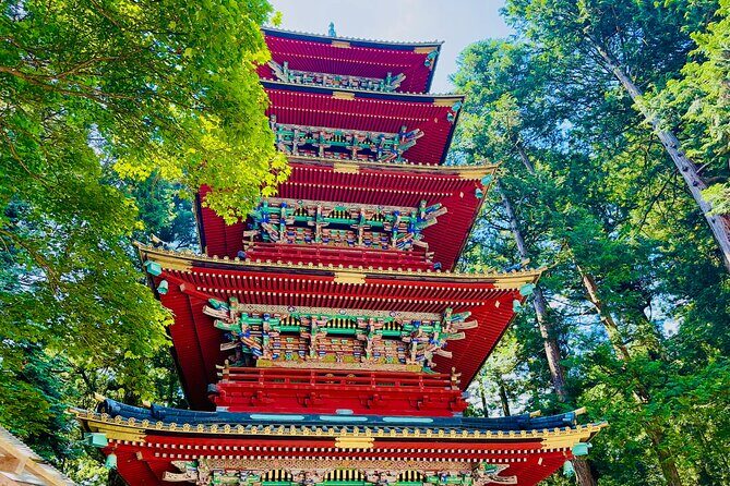 Nikko Toshogu, Kegon waterfall, Lake Chuzenji One Day Pvt. Tour - Shinkyo Bridge: the red bridge at the shrine entrance area