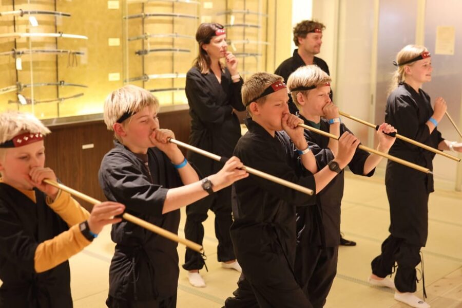 Samurai Ninja Museum Asakusa: Kid-Friendly Ninja Training - Blowgun practice: accuracy over chaos