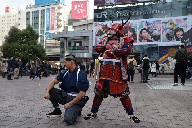 Samurai photo shooting at Street in Shibuya - The Samurai Part Is More Than Costume Talk