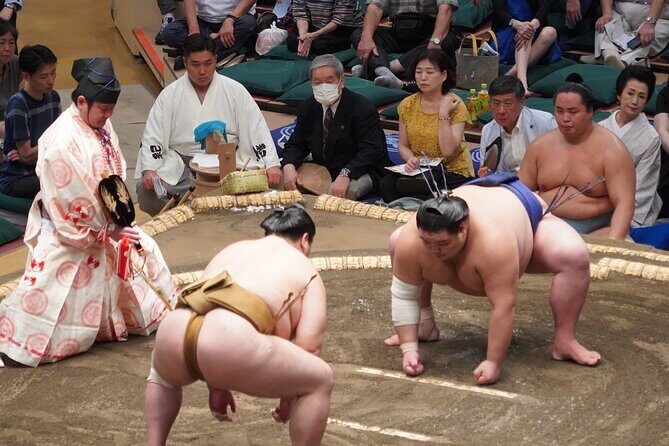 Seat B Ticket Tokyo Sumo Wrestling Tournament in Ryogoku - The Ryogoku walk: Edo Noren, Ryogoku streets, and Ekoin Temple