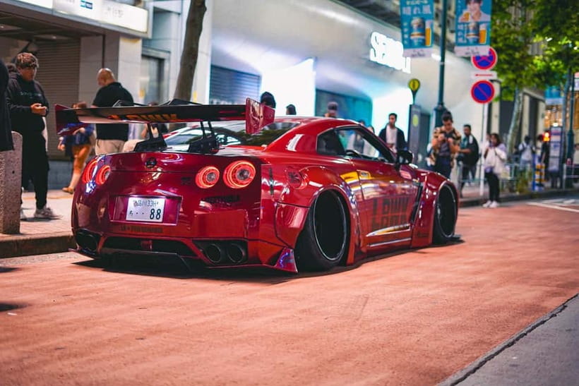 Shibuya City: Daikoku PA GT-R R35, R34, R33 or R32 Tour - A-PIT Super Autobacs: the parts-shop stop that feels like a movie set