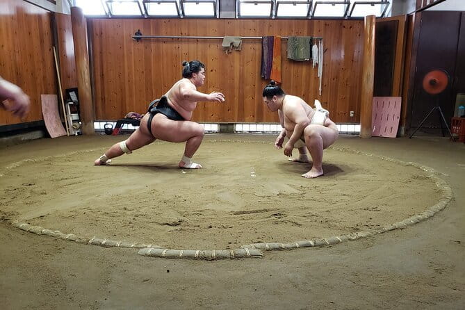 Sumo Practice Viewing Guided Tour and Photo with Sumo Wrestlers - Meeting Tatsunami-beya: the 8:30 AM start and shoe-off entrance