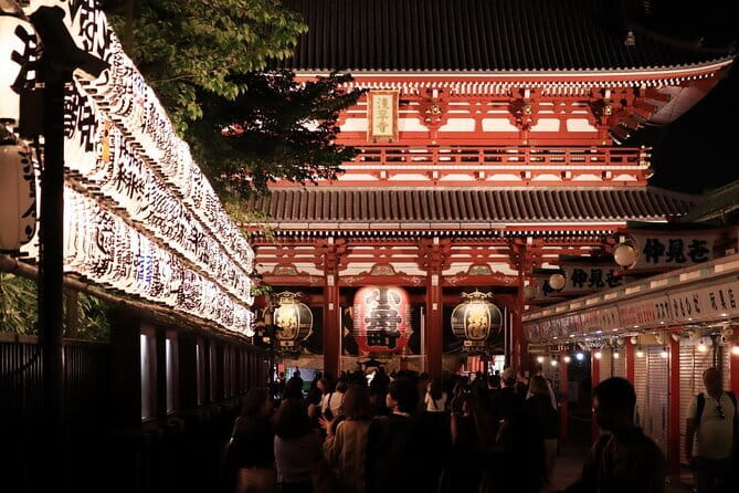 Tokyo Asakusa Sensoji Temple Night Walking Tour - Kaminarimon Gate: Start Here for the Fastest Mental Map