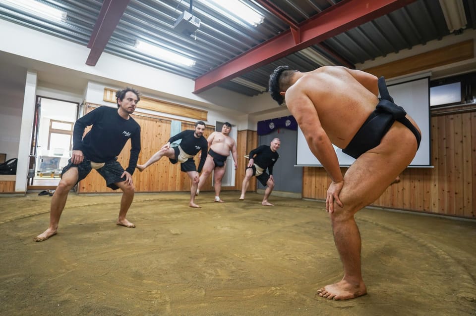 Tokyo: Authentic Sumo Wrestling Experience with Lunch - The stable tour: Dining room, bath, and practice space you can actually see