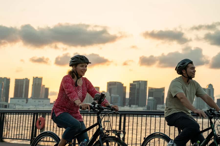 Tokyo Bay Area: Sunset Night View 3h E-bike Guided Bike Tour - From Fish Market Neighborhood to Shrines You’ll Actually Stop For