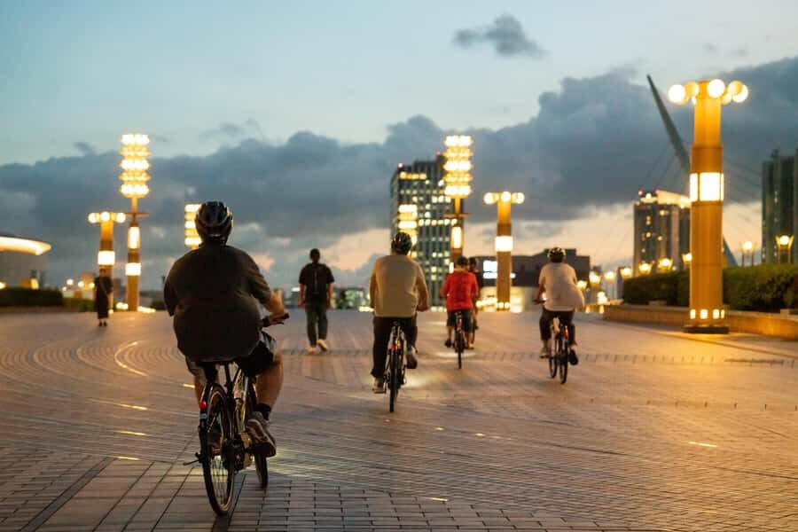 Tokyo Bay Area: Sunset Night View 3h E-bike Guided Bike Tour - Getting Set Up at Compassbike: Helmet, E-bike, and a Fast Brief