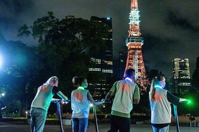 Tokyo: E-scooter Experience & Tokyo Tower night Tour - First steps: meeting, training, and getting scooter-ready fast