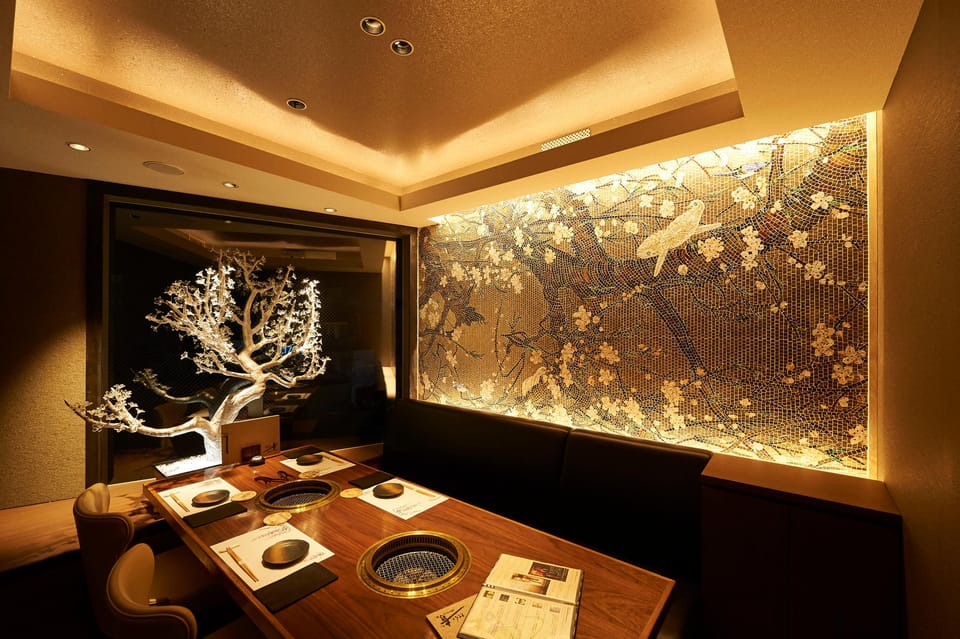 Tokyo: Exquisite Wagyu Beef Experience at Yakiniku Nikunone - The menu highlights: Dragon Eggs, algae salt rice, and caviar wagyu