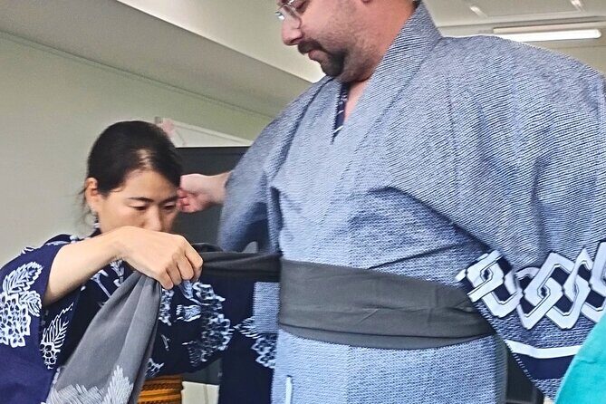 Tokyo Family Culture Workshop: Calligraphy, Origami &Yukata Photo - Yukata Fitting and the Photo Moment With Your Artwork