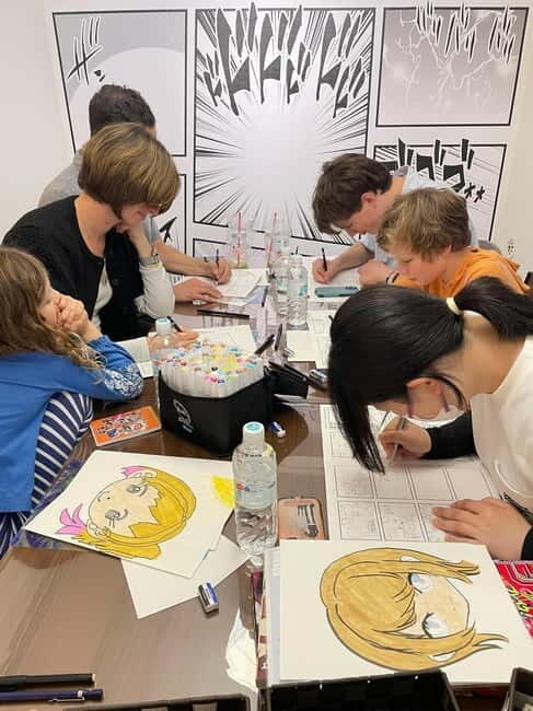 Tokyo/Ikebukuro Manga lesson by acitive pro-Manga artists - Tools you’ll use: G-pen, screen tone, and manga paper