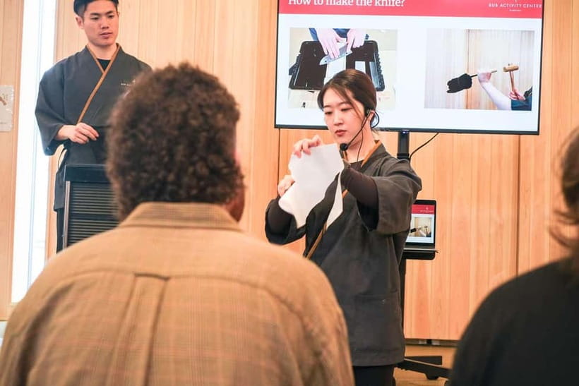 Tokyo: Knife Making Workshop (Sharpening, Engraving) - Assembling the handle and engraving your name in Japanese