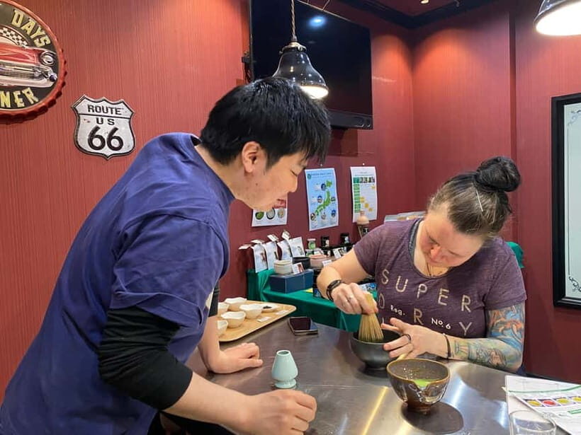 Tokyo: Matcha Tasting and Making Experience - Making ousucha with a bamboo whisk
