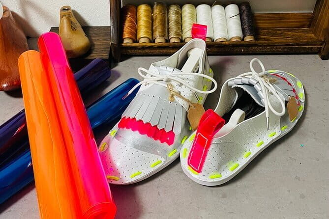 Tokyo Original Shoes Making 1 Day Workshop / Ready made orders - Materials: Leather, Kimono Fabric, Lace, and the Fun Part