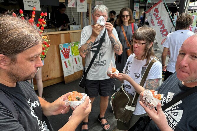 Tokyo: Private Tsukiji Fish Market Tour with 3 food stops - Finishing at 築地駅: easy exit from the walking loop