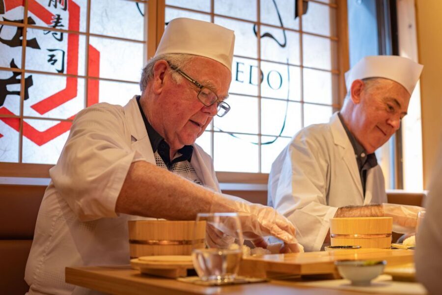 Tokyo Professional Sushi Chef Experience - The meal finish: wakame udon plus your complimentary drink