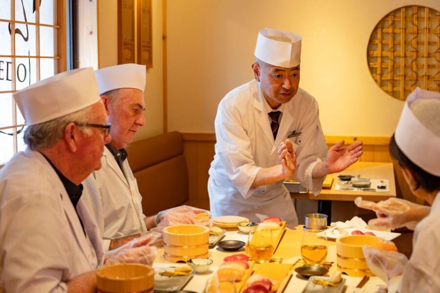 Tokyo Professional Sushi Chef Experience - Step one: your kitchen setup, tools, and the pace of a pro