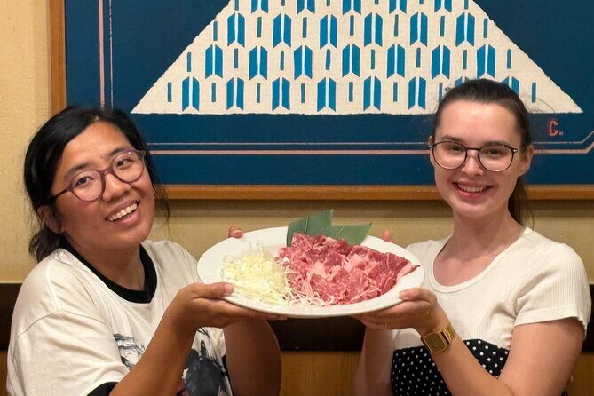 Tokyo Shinjuku Bar Hopping –Wagyu , Ramen & 7 Dishes - Stop 2 at MIRAIZAKA: wagyu sukiyaki, ramen, and all-you-can-drink