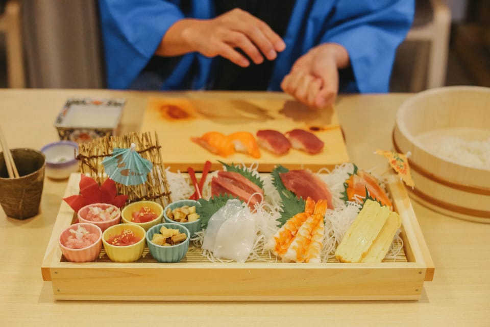 Tokyo: Sushi Making Class in a Happi Coat near a Famous Spot - Tuna and salmon nigiri practice you can repeat at home