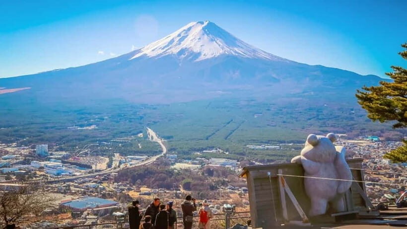 Tokyo:Fuji-Kawagu Cable Car (Ticket Inc.) Shinkurayama&Panos - Niikurayama Asama Park: Fuji plus traditional Japanese rooftops